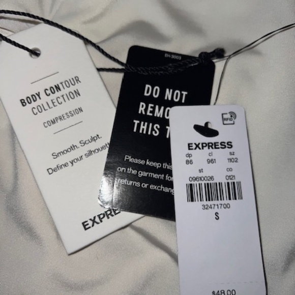 NWT Express Body Contour Compression V-Neck Long Sleeve Bodysuit - Picture 4 of 4